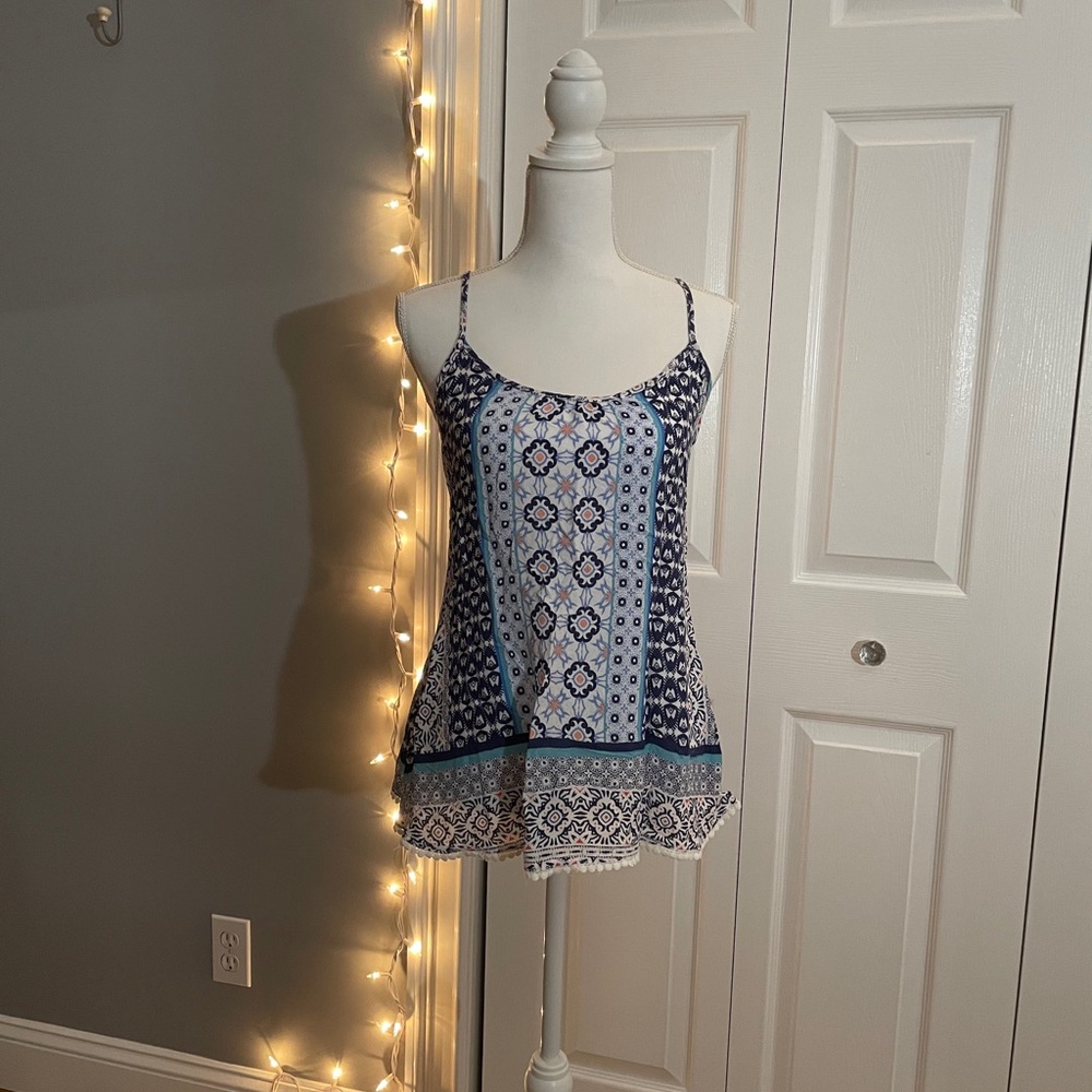 Boho Print Racerback Tank Top